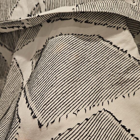 Hunter Bell Black & White Drop Waist Collared Addison Mini Dress, Size M - Picture 9 of 9